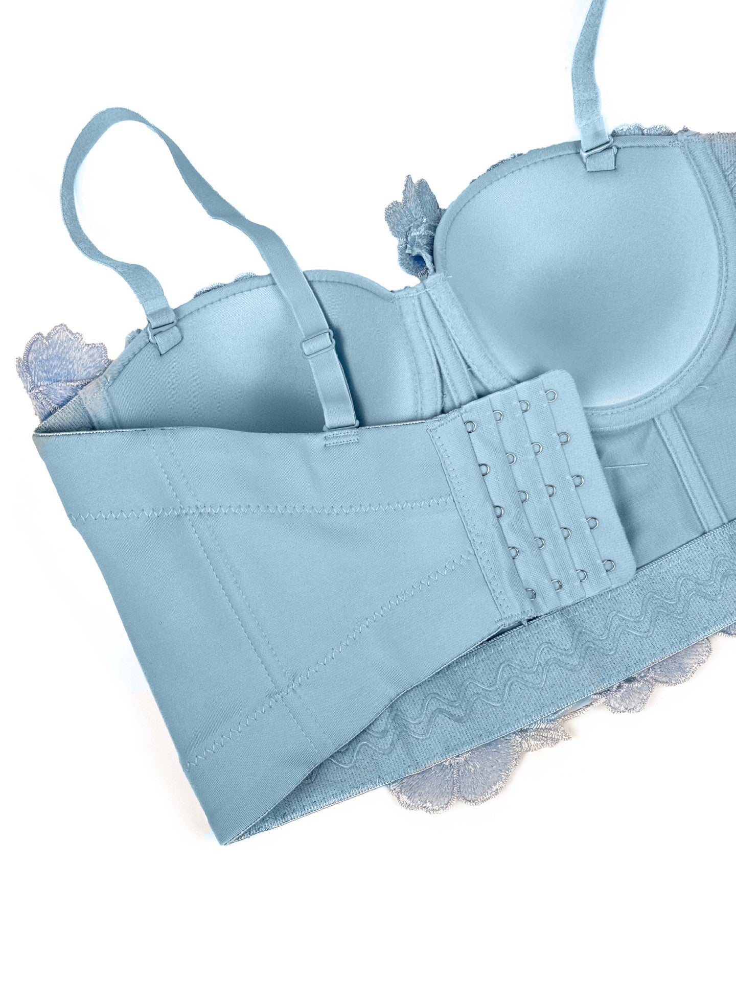 3D FLOWER BLUE DIAMOND CORSET, EVENING SILHOUETTE