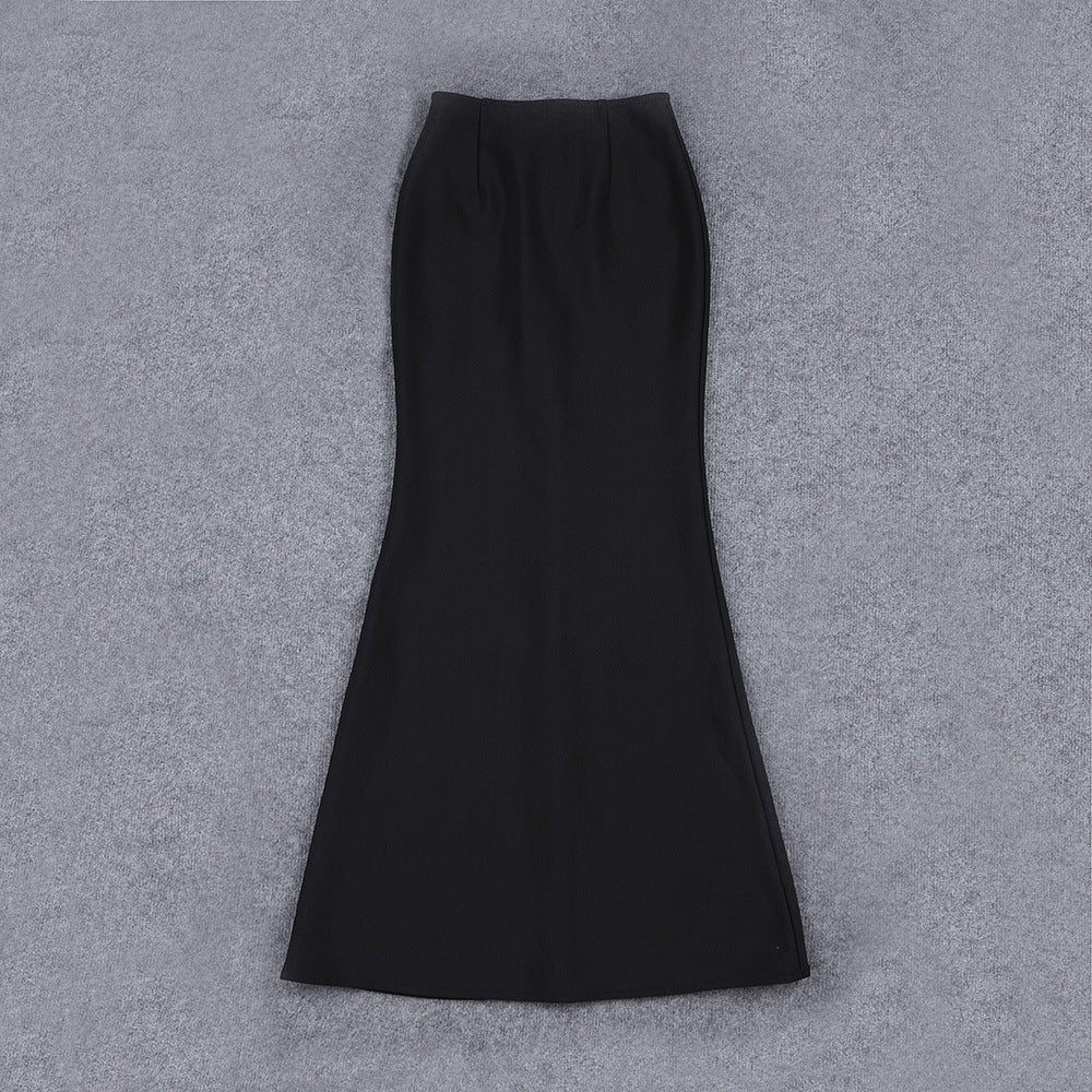 3D FLOWER SET - BLACK EMBELLISHED EVENING OUTFIT