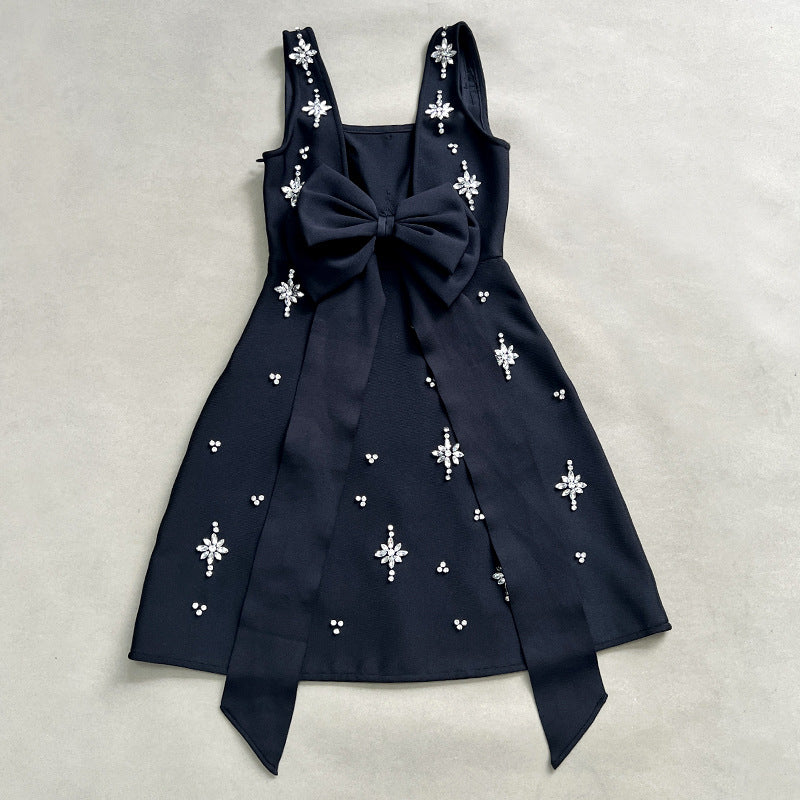 ADORA SLEEVELESS BANDAGE DIAMOND BOW MINI DRESS