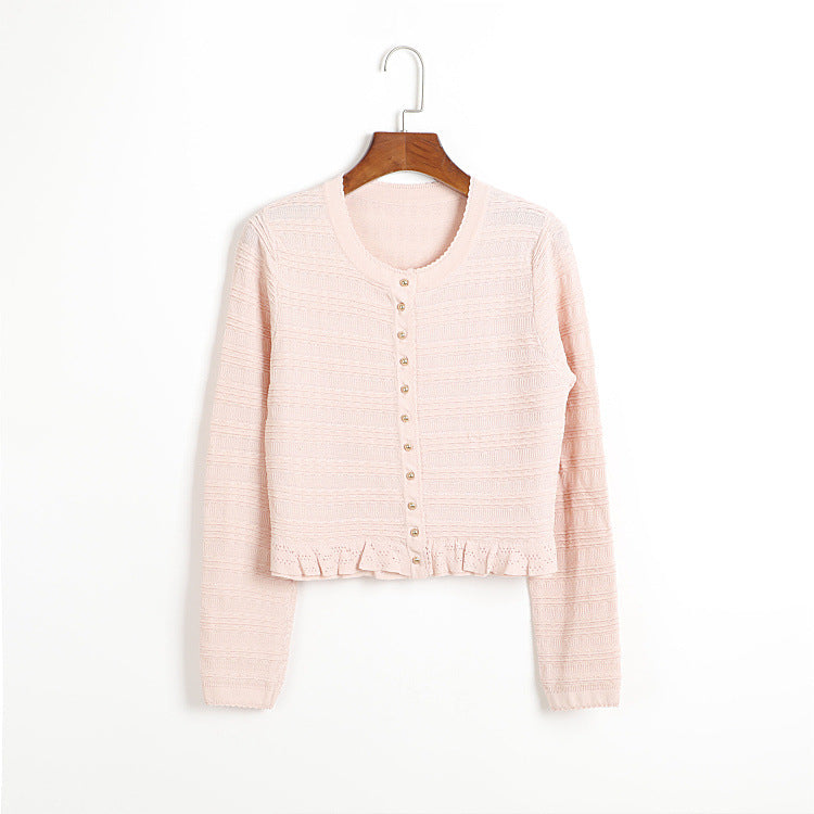 MILRED PINK TEXTURED KNIT MAXI DRESS & CARDIGAN SET