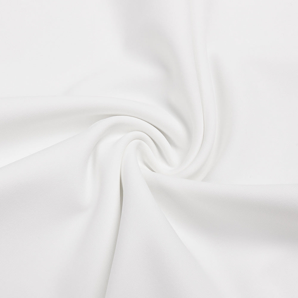 SHARON HALTER BACKLESS MAXI DRESS, WHITE WEDDING SLIT
