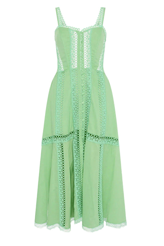 LILLIAN EMBROIDERED HOLLOW TUBE MAXI DRESS