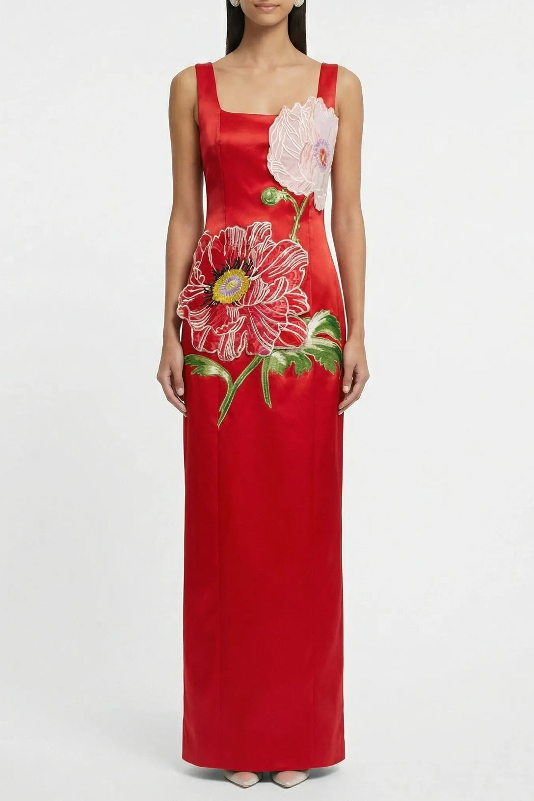 O1CN0158XEmg1s6RQTW2Np8__2215925215717-0-cib NICOLA RED SATIN SQUARE NECK EMBROIDERED MAXI DRESS