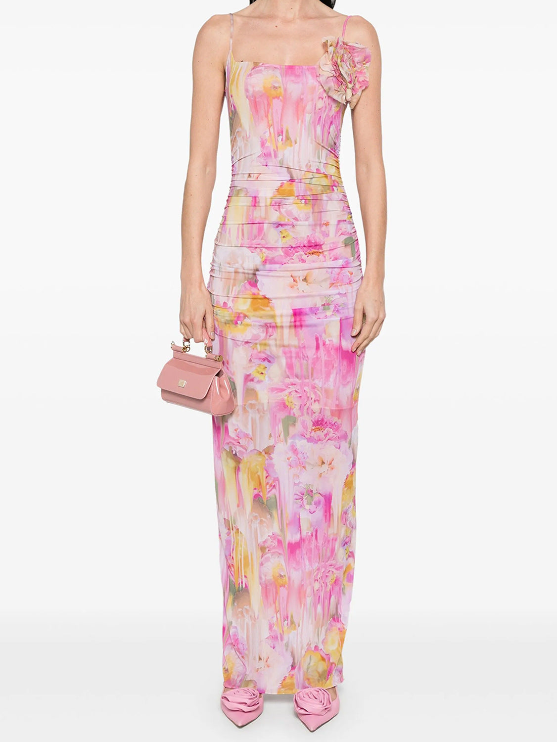 MOLLY FLORAL MAXI DRESS IN PINK