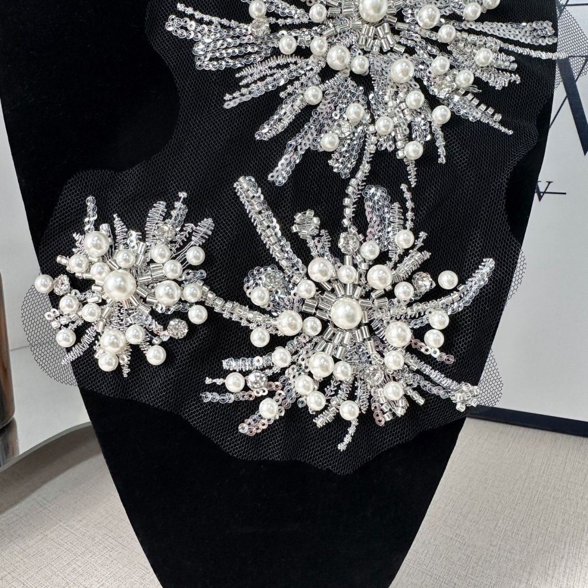 FLORAL LACE SEQUIN WEDDING COLLAR DIY DECOR