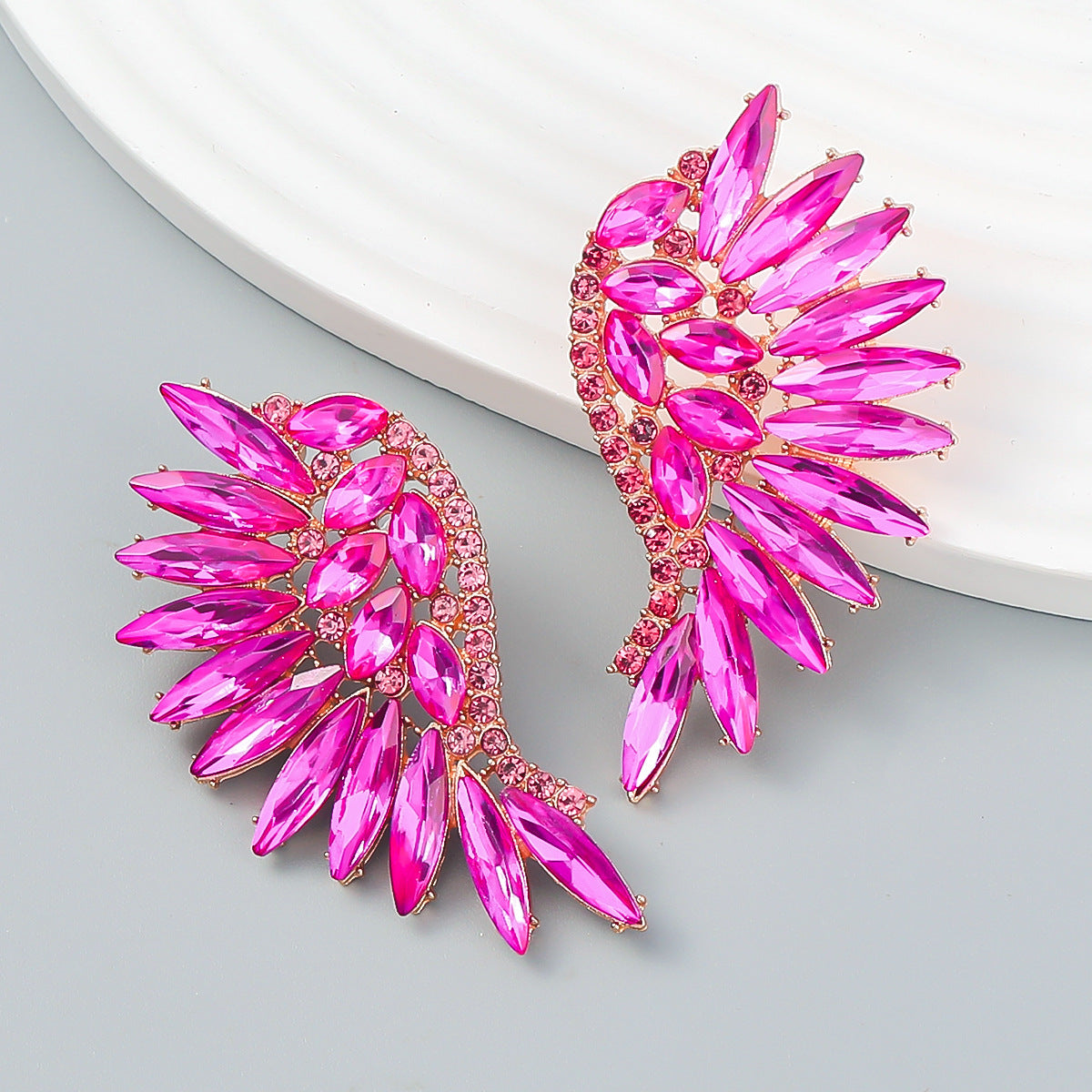 RAINBOW CRYSTAL DROP EARRINGS FOR PARTY