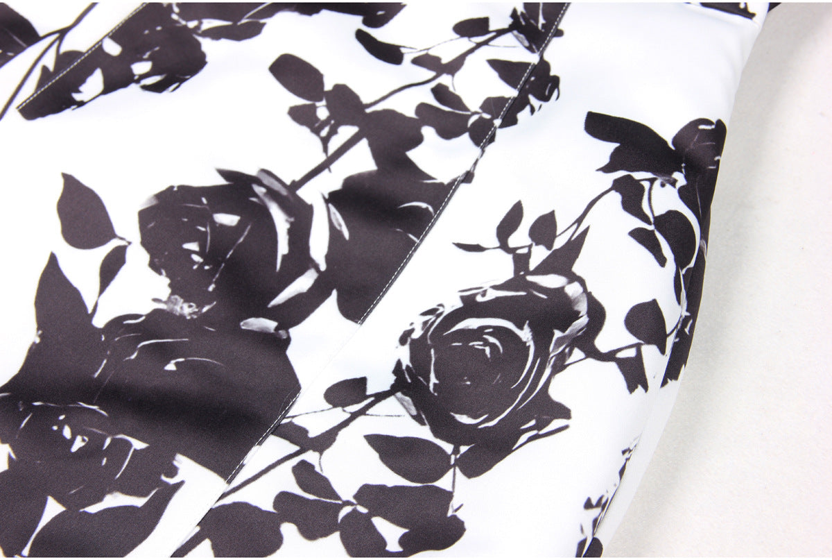 TABITHA TWO-TONE FLORAL MINI DRESS