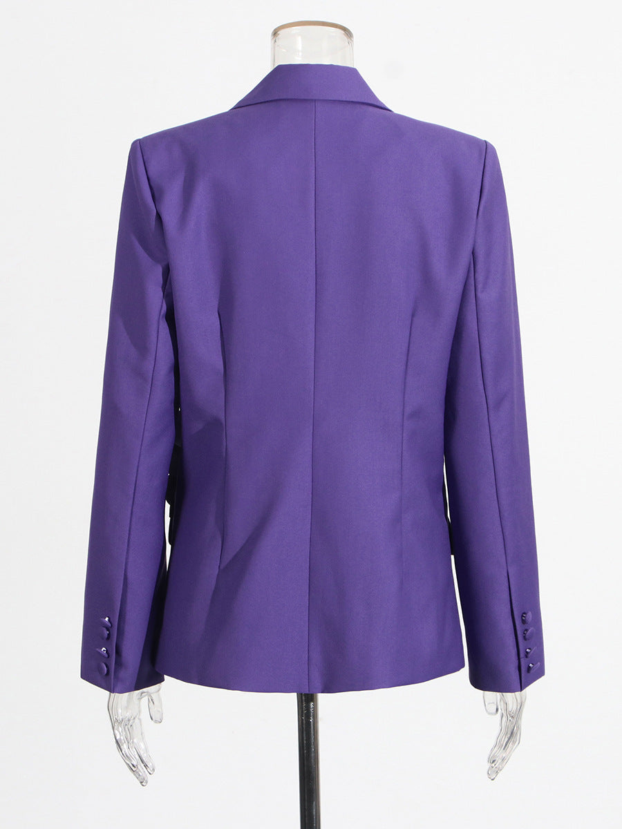 AHARON BLAZER: CROSS LAPEL FLOWER WEDDING
