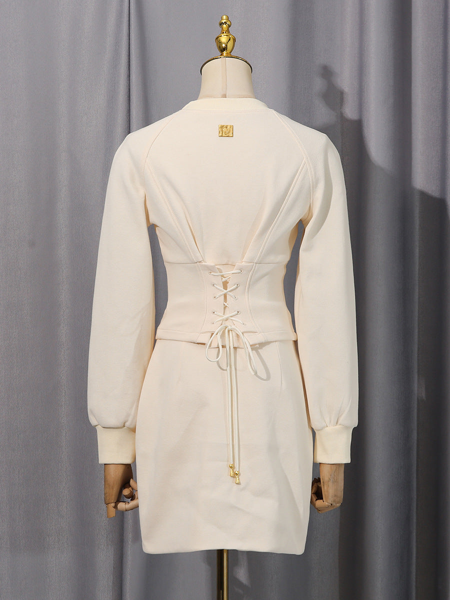 IVOIRE EMBELLISHED BUTTON CO-ORD SET – WEDDING GUEST