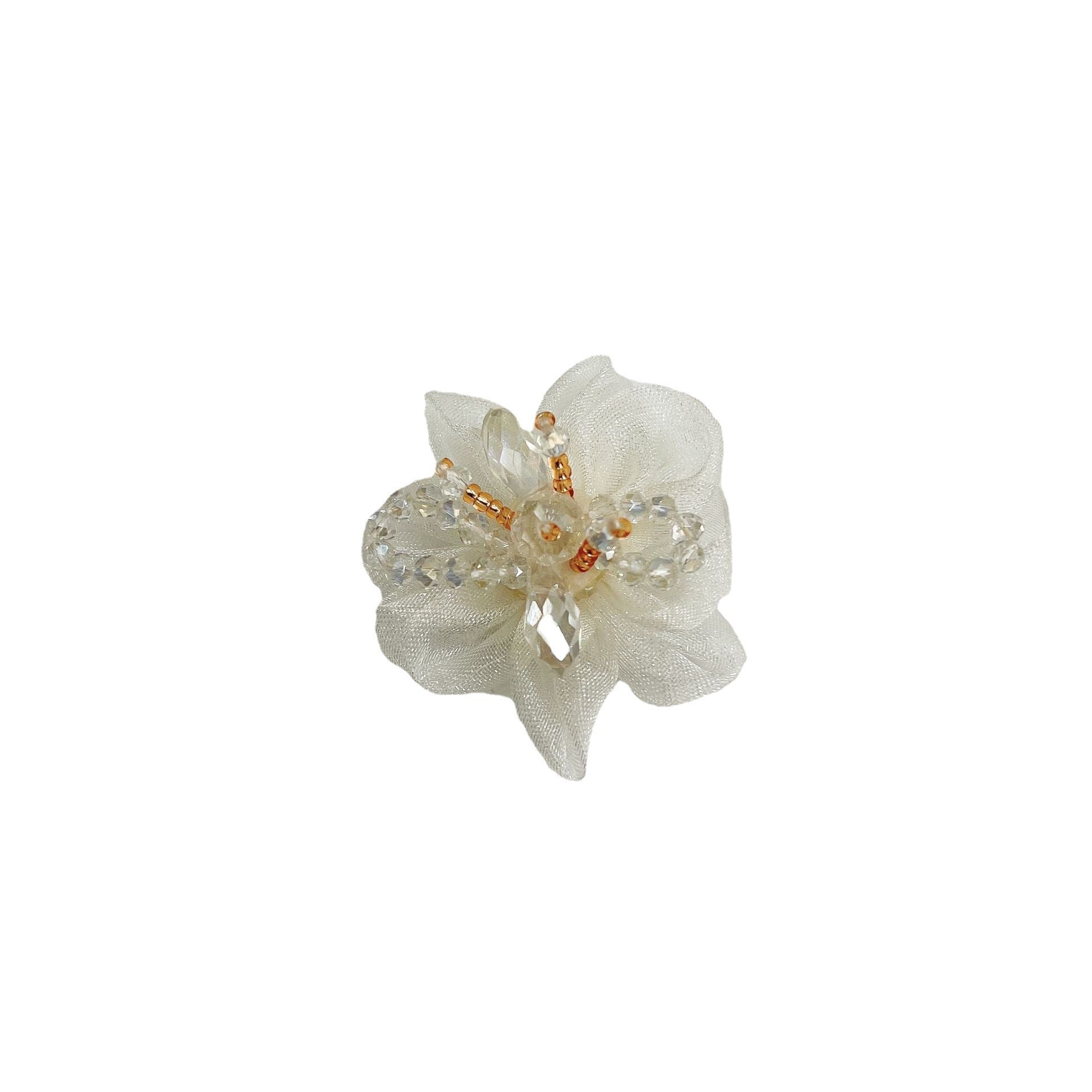 HANDMADE 3D FLOWER BRIDAL HEADDRESS VEIL DIY WEDDING HAIR ACCESSORY