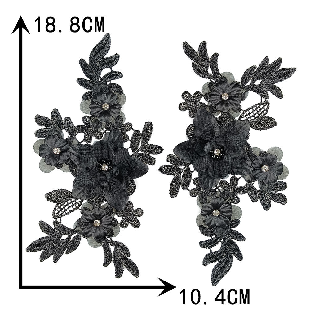 3D RHINESTONE LACE COLLAR DIY CORSAGE, GARMENT ACCESSORY