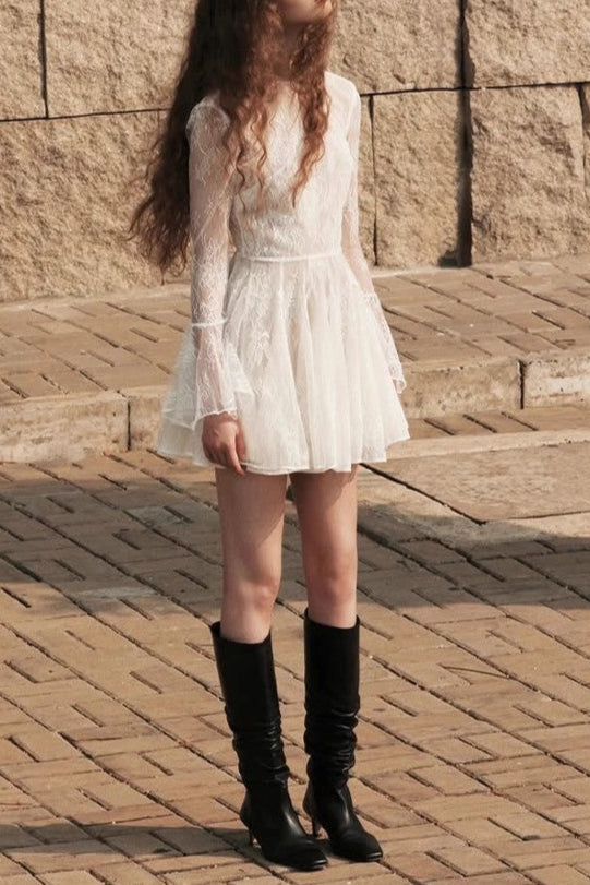 O1CN019Pr4tJ1y1l1ygx28B__4292966519-0-cib BBLYTHE WHITE TULLE LACE BACKLESS MINI DRESS