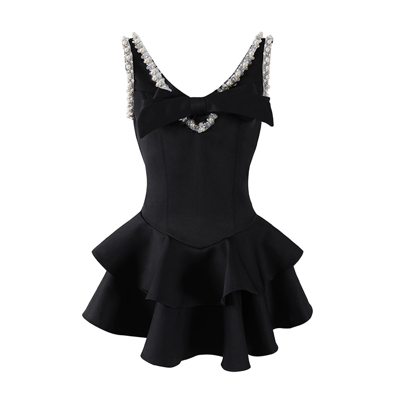 V-NECK SEQUIN MINI DRESS FOR PARTY