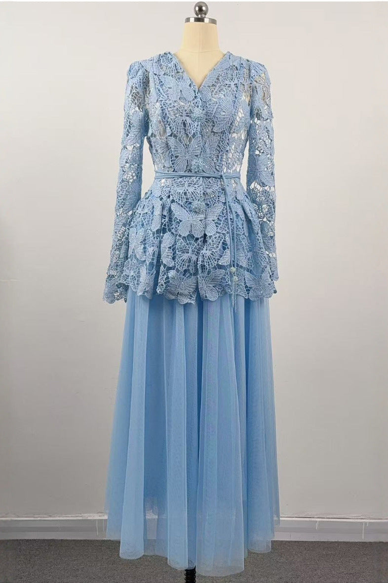 IRREGULAR RUFFLED SHIRT DRESS FOR WEDDING