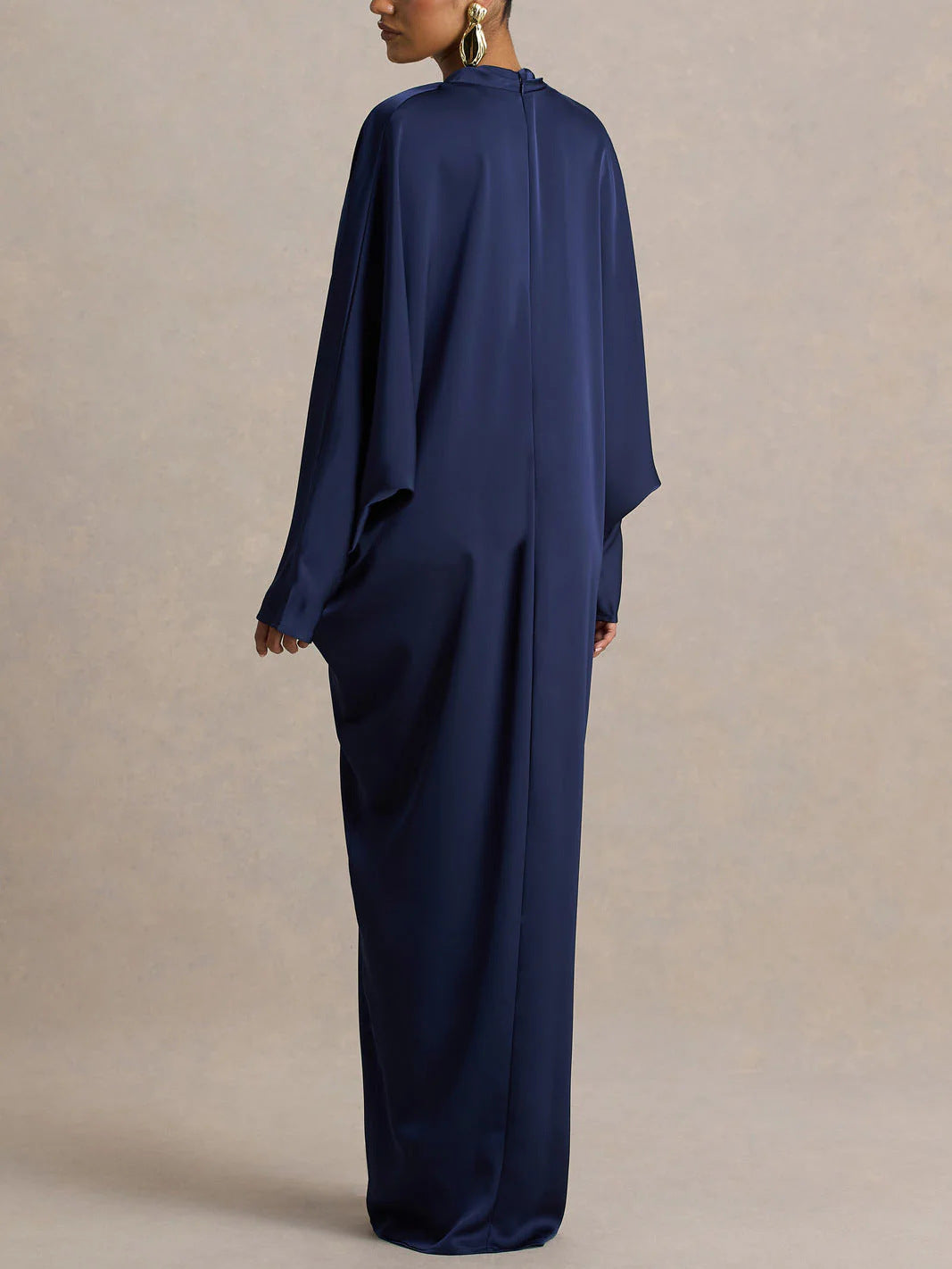 SATIN BATWING MAXI KAFTAN DRESS FOR PARTIES
