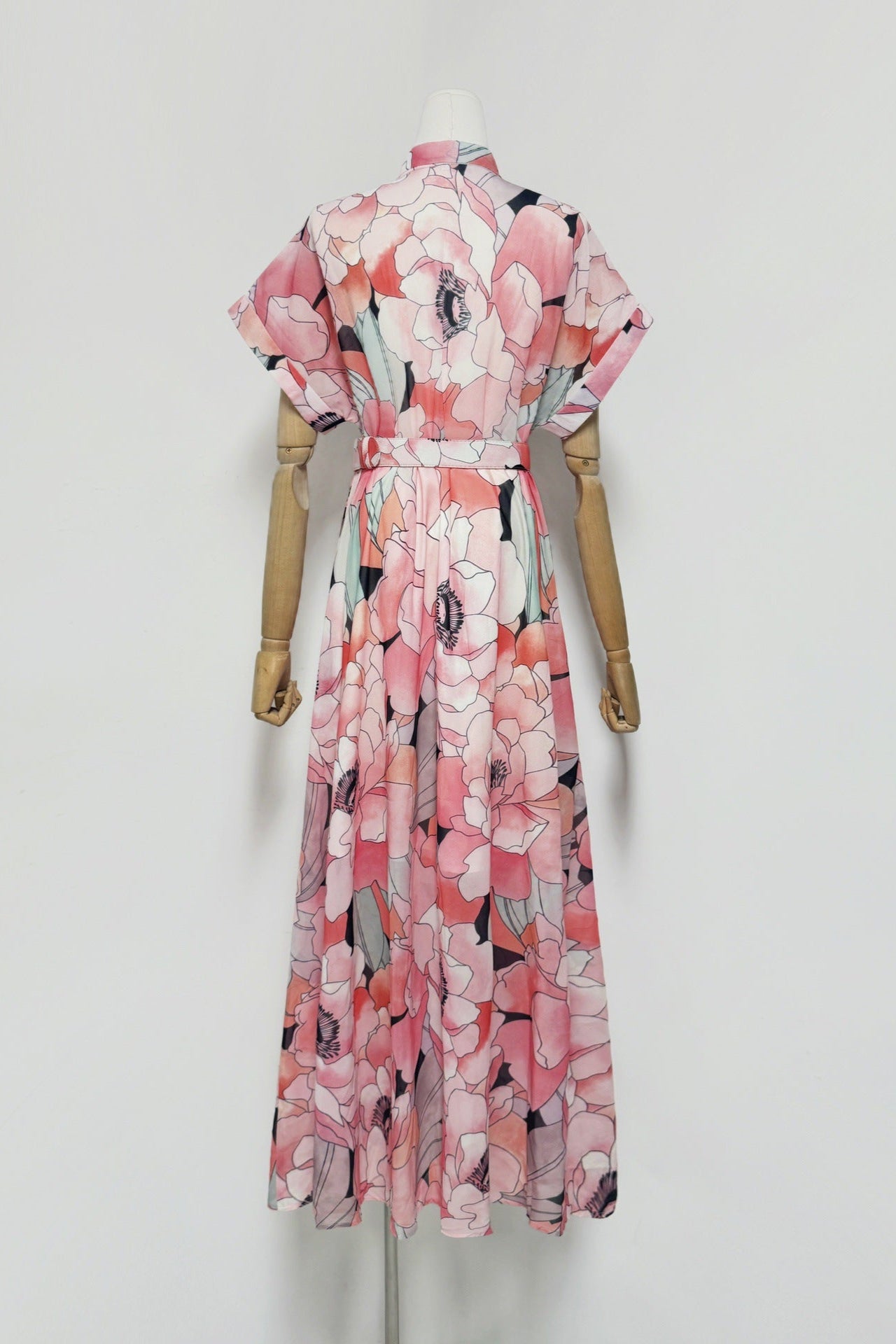 FLORAL SILK ORGANZA MAXI DRESS FOR WEDDINGS
