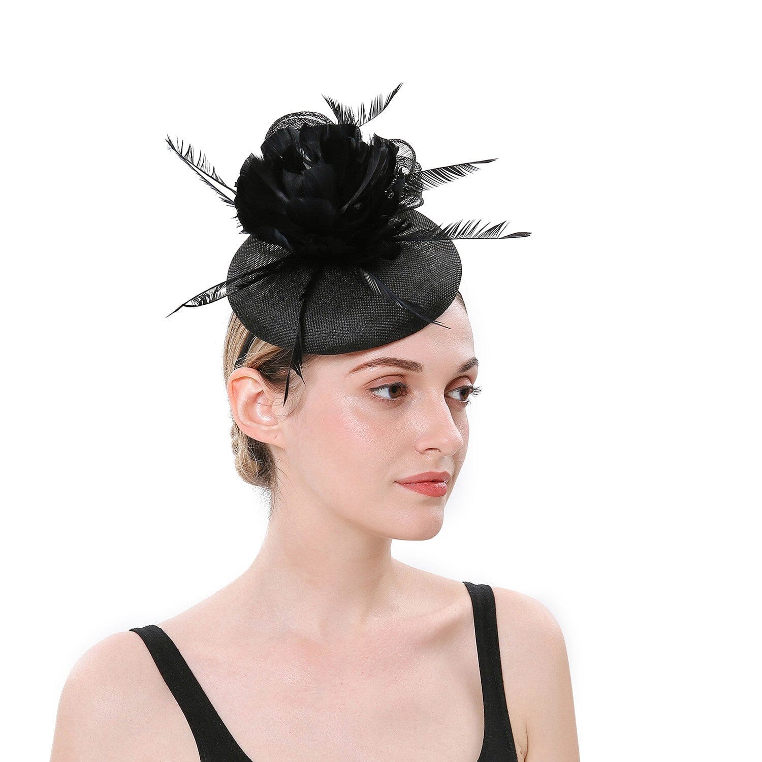 FEATHER FLOWER FASCINATOR TOPPER FOR WEDDING