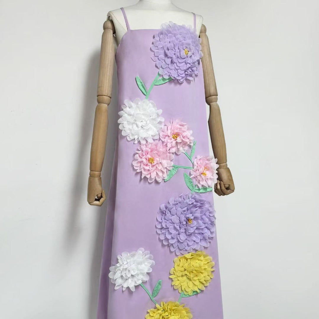 KRISTIN EMBROIDERED PURPLE MAXI DRESS