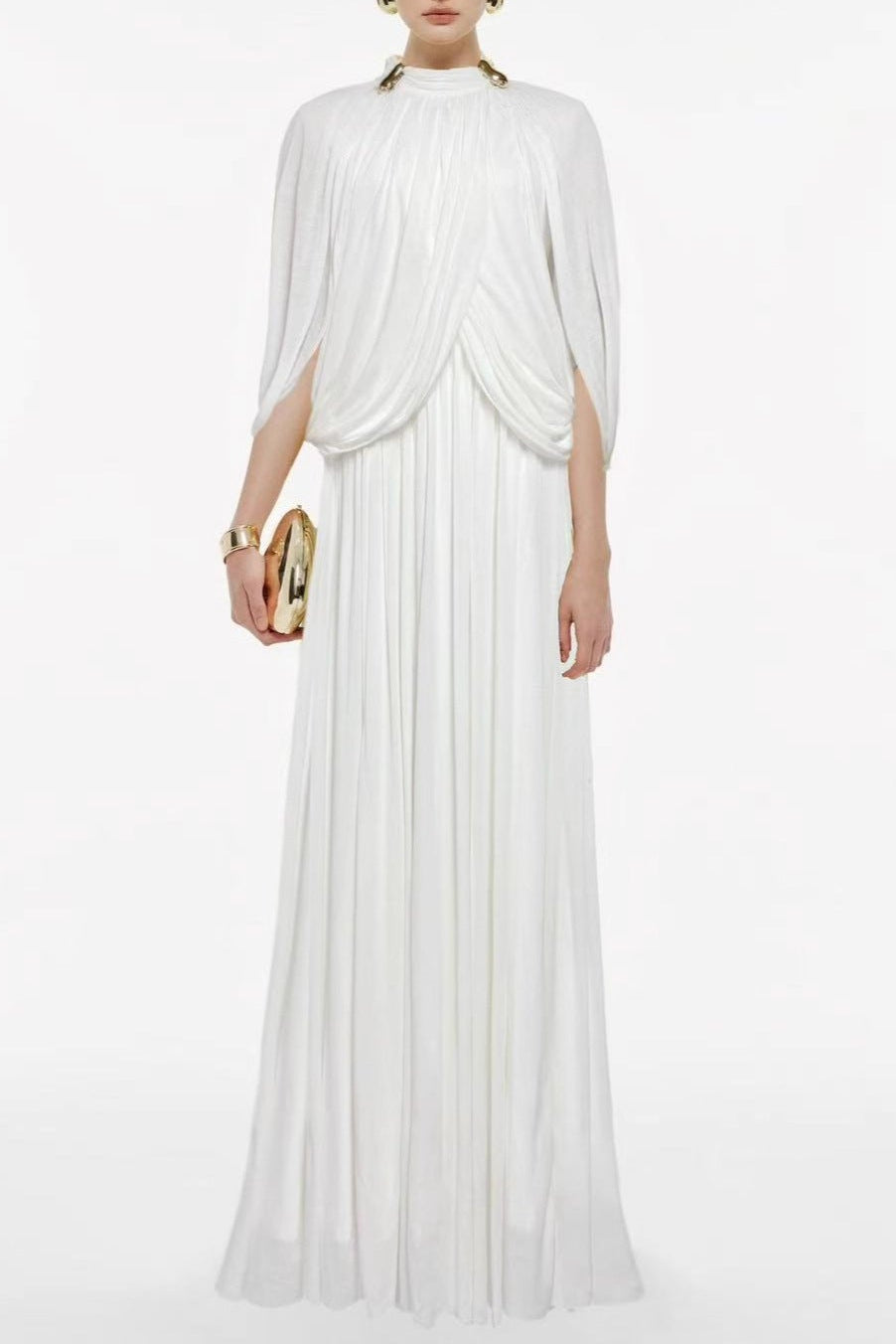 O1CN01BlVaVI1s6RQ5ZHWvY__2215925215717-0-cib LEONA WHITE DRAPED CAPE MAXI DRESS FOR WEDDING
