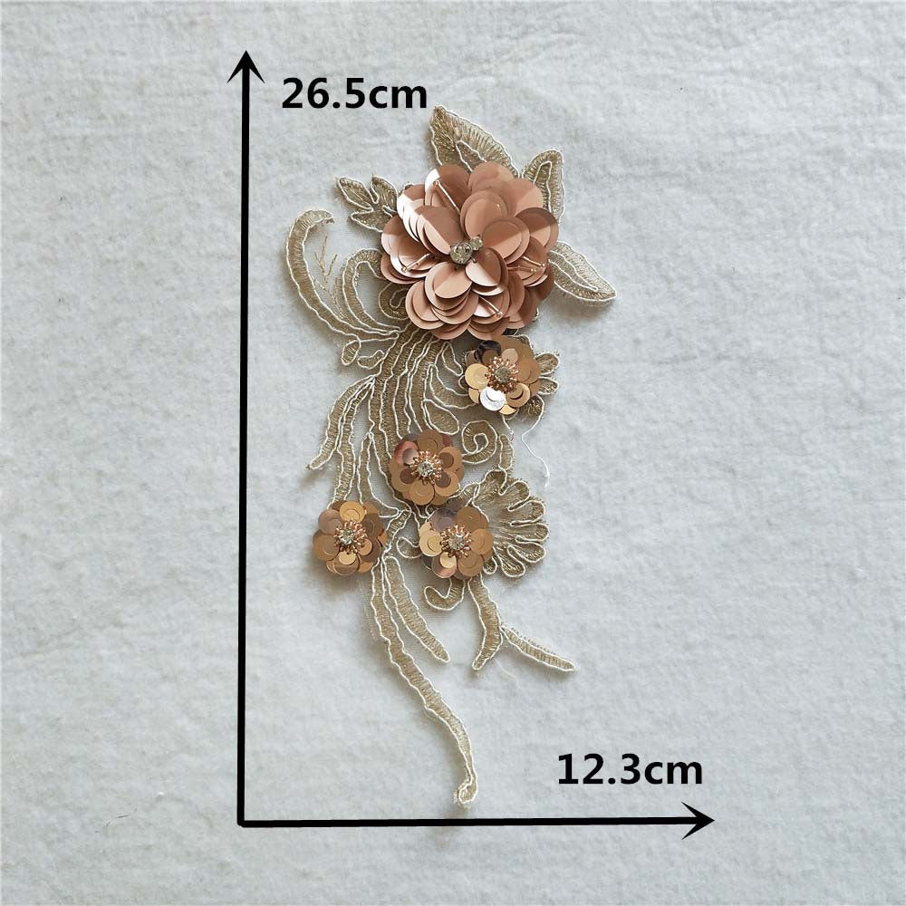 3D EMBROIDERED LACE COLLAR, FLORAL DIY SEWING ACCESSORY FOR DRESSES