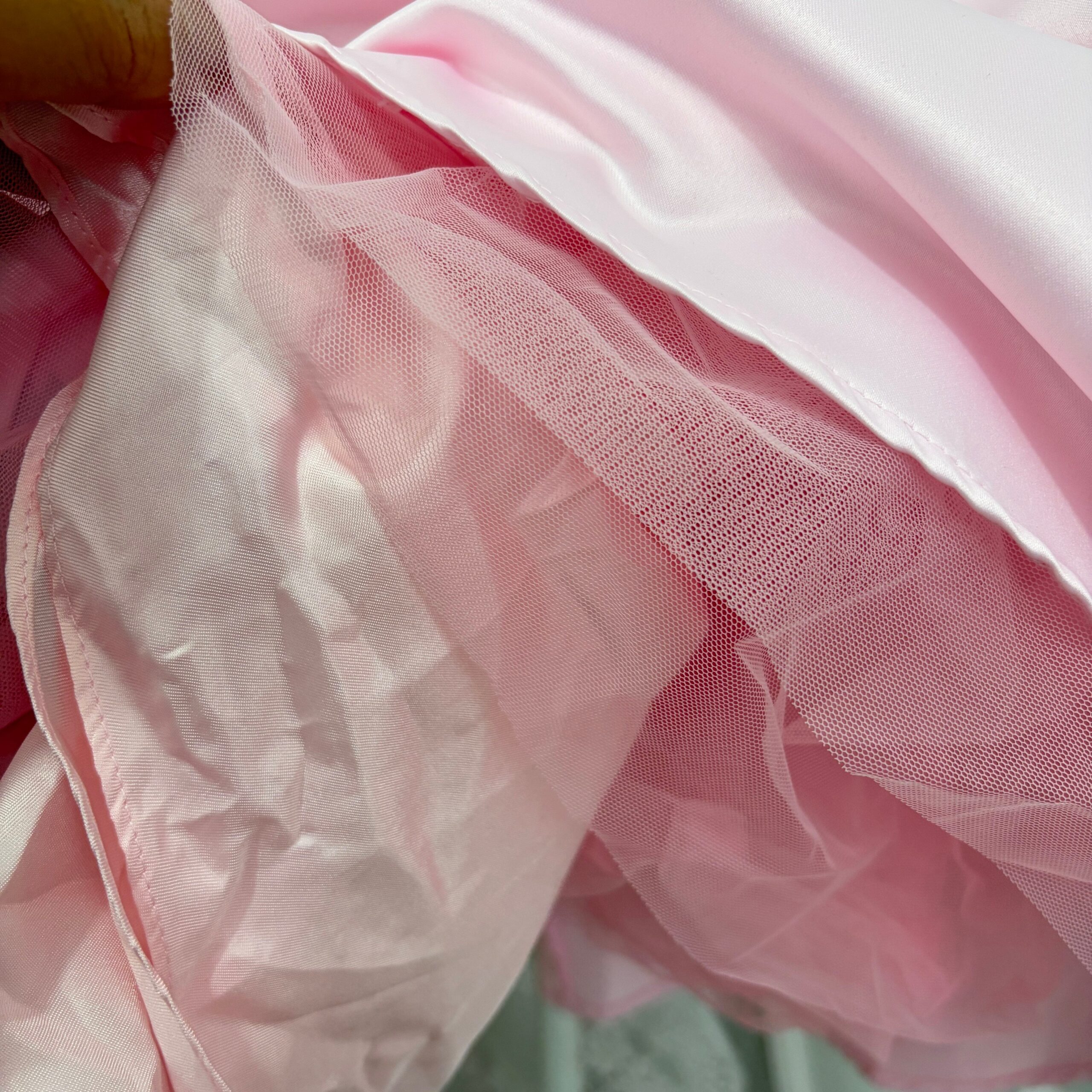 GLAMOROUS PINK STRAPLESS FLORAL SATIN BALL GOWN