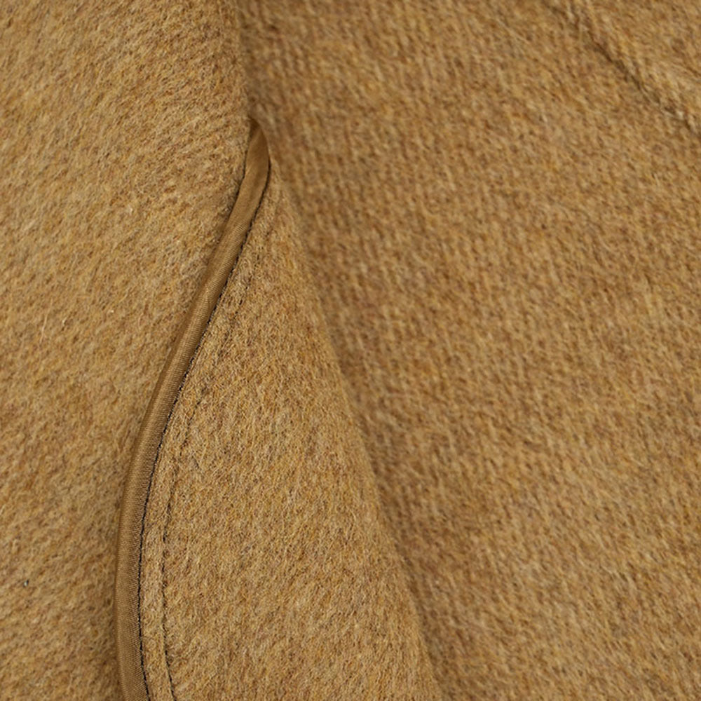 CLASSIC KHAKI WOOL COAT FOR WINTER