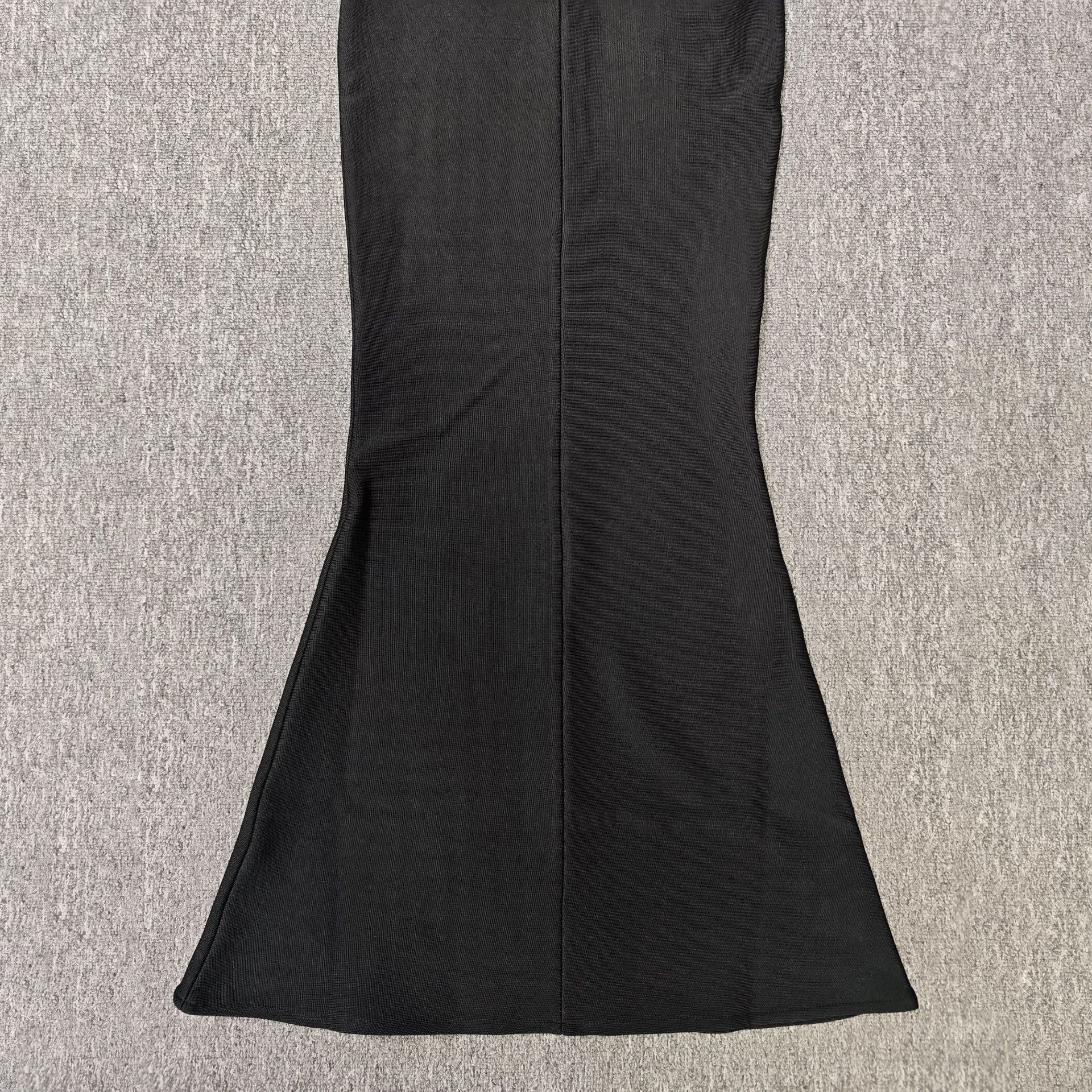 SALLY 3D FLOWER BANDAGE MAXI DRESS BLACK