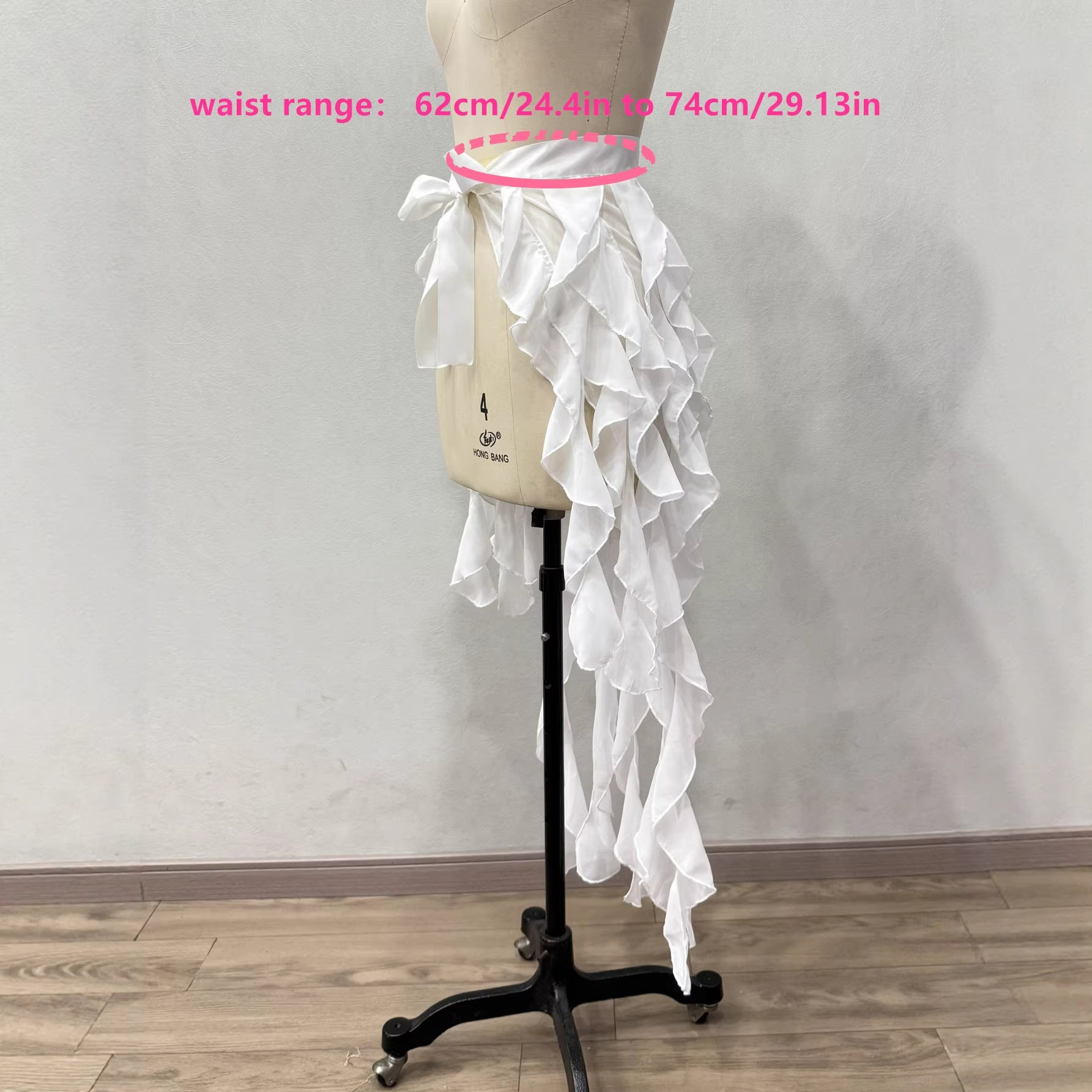 ASYM CASCADING RUFFLE CHIFFON SKIRT FOR PARTY