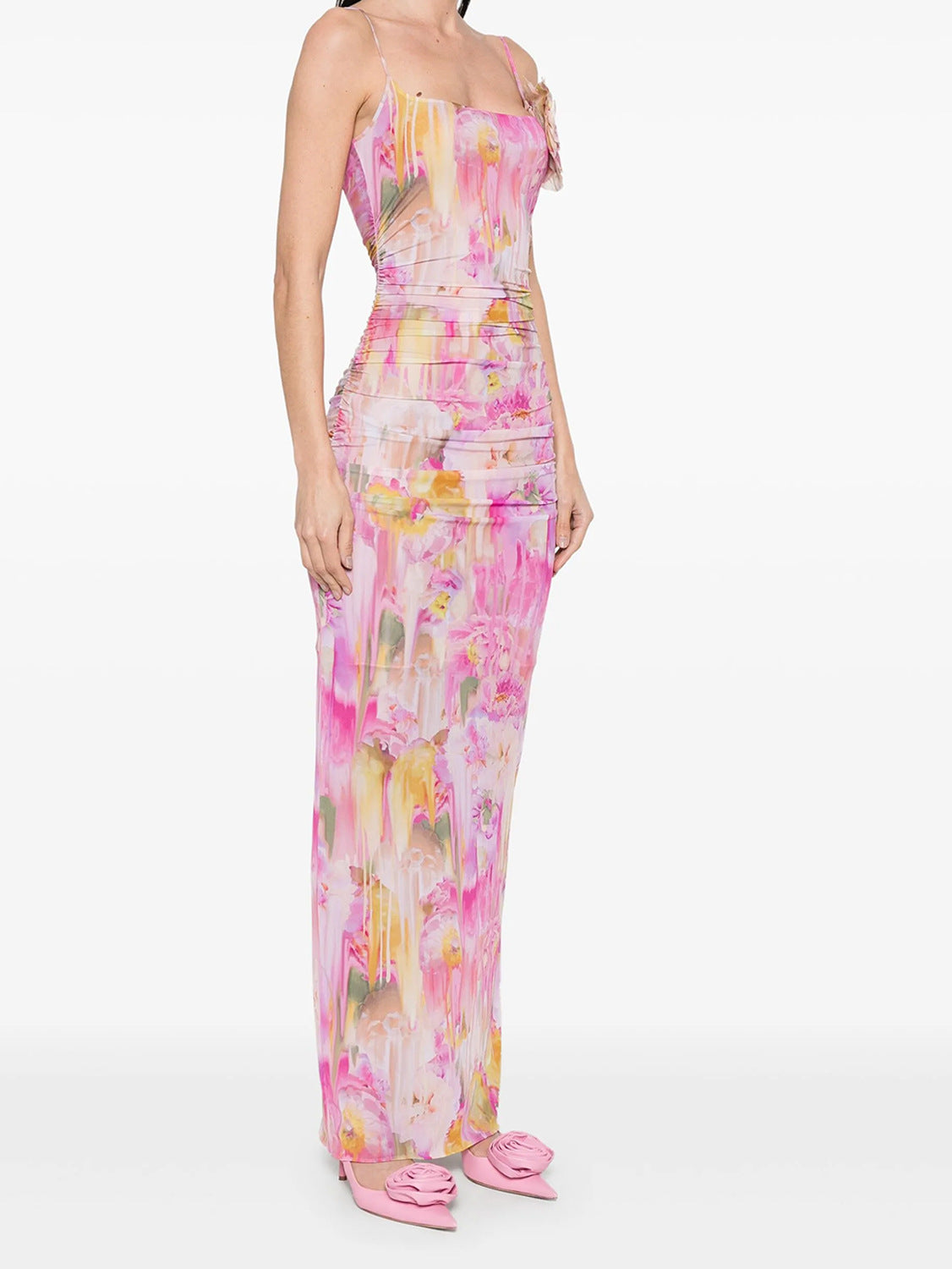 MOLLY FLORAL MAXI DRESS IN PINK