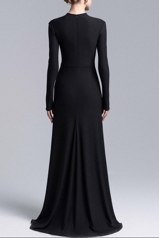 BLACK ROSE EMBELLISHED SHEATH GOWN, FORMAL