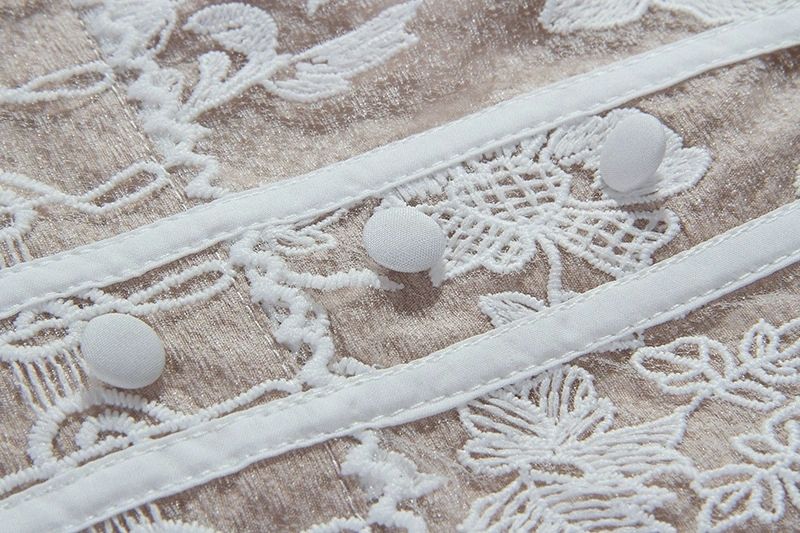 V-NECK LACE MINI DRESS WHITE WEDDING SHOWER