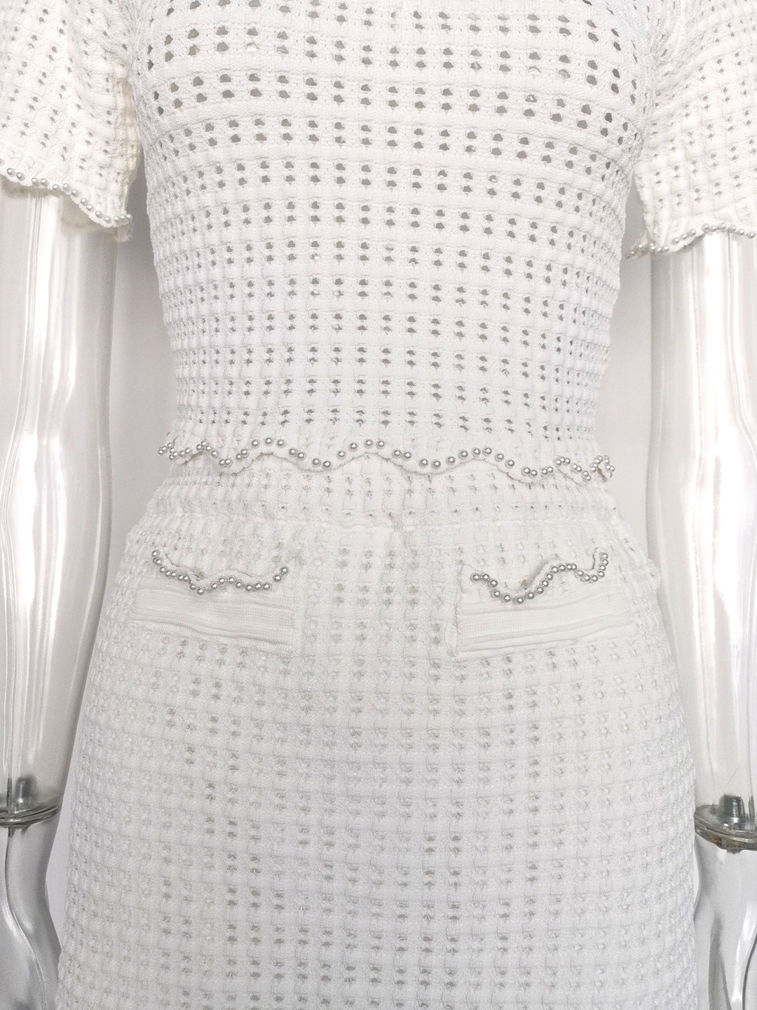 ANGELA PEARL BEADED RUFFLE SWEATER, HOLIDAY KNIT TOP