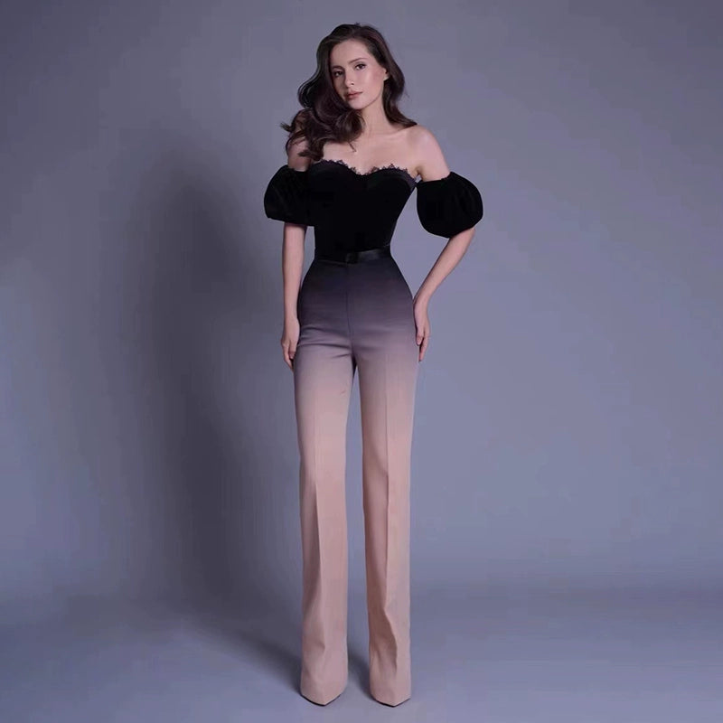 VELVET TUBE TOP & HIGH WAIST TROUSER SUIT
