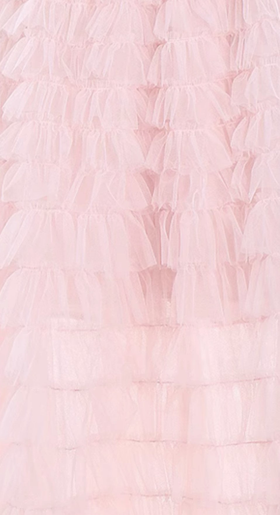 PINK PRINCESS RUFFLE MIDI STRAPLESS FLORAL DRESS