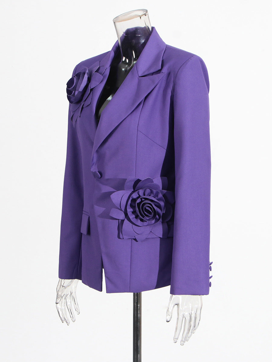 AHARON BLAZER: CROSS LAPEL FLOWER WEDDING