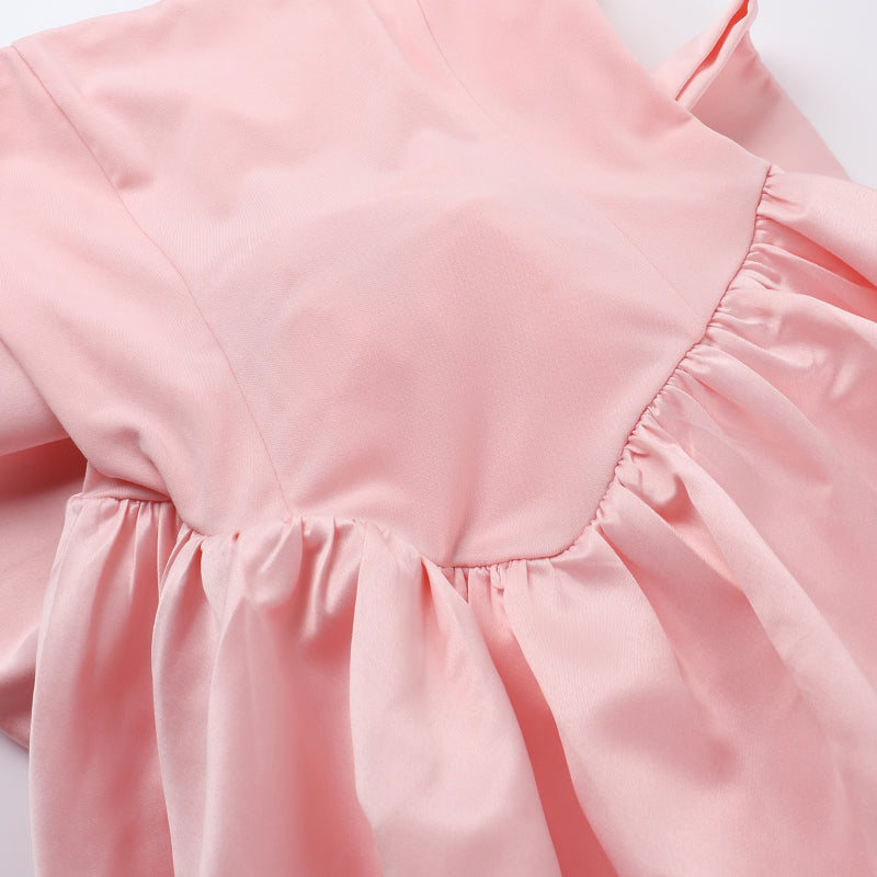 LOTUS BLUSH MINI DRESS - ROMANTIC COCKTAIL