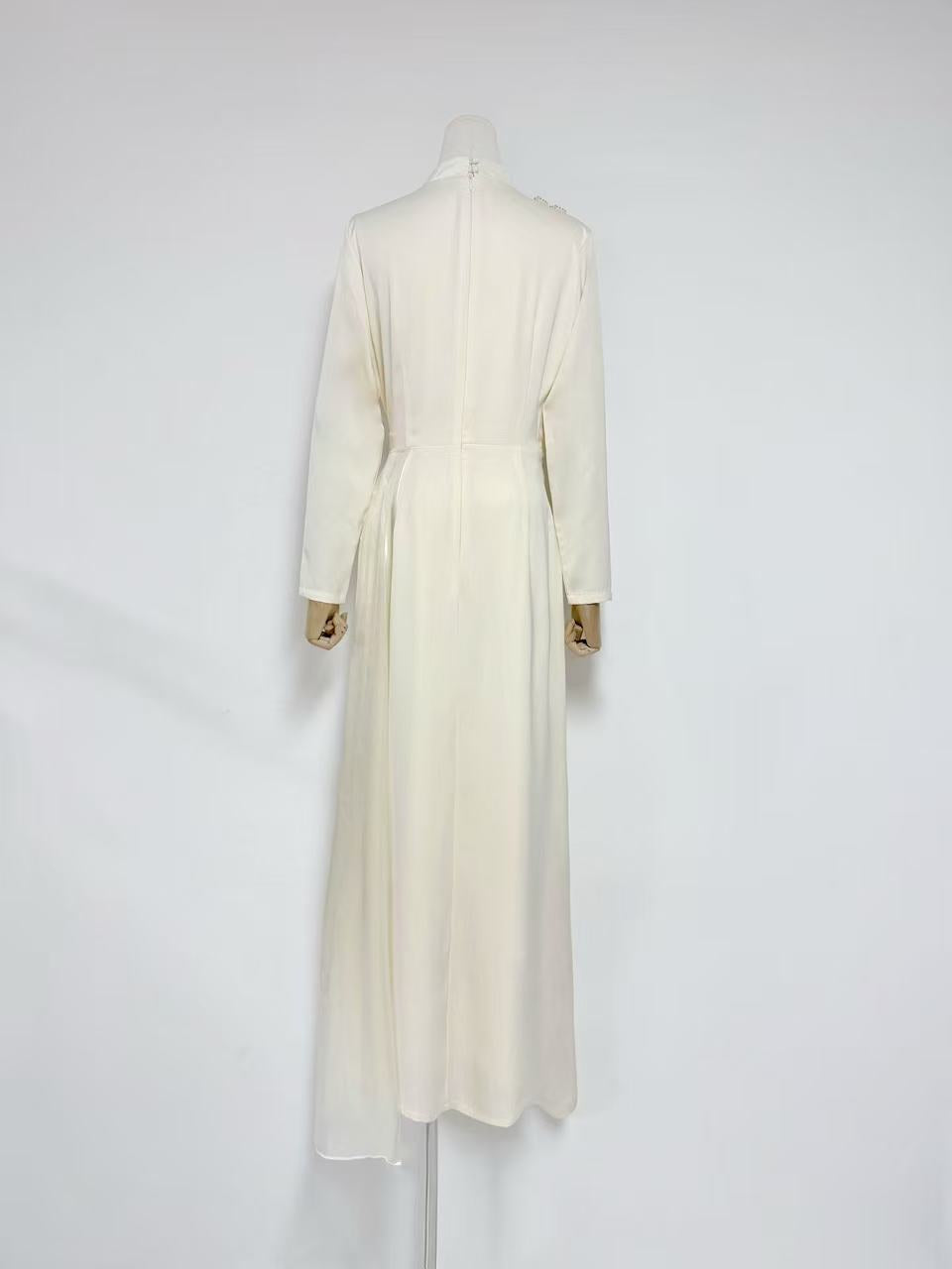 CRYSTAL FLOWER LACE MAXI DRESS, APRICOT, WEDDING GUEST
