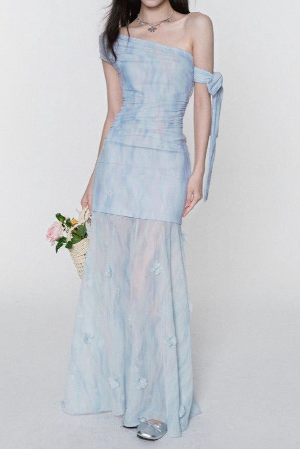 O1CN01HBDYCf1cb62j2A138__2217977153618-0-cib ROSALIND ONE-SHOULDER PLEATED BLUE MAXI DRESS