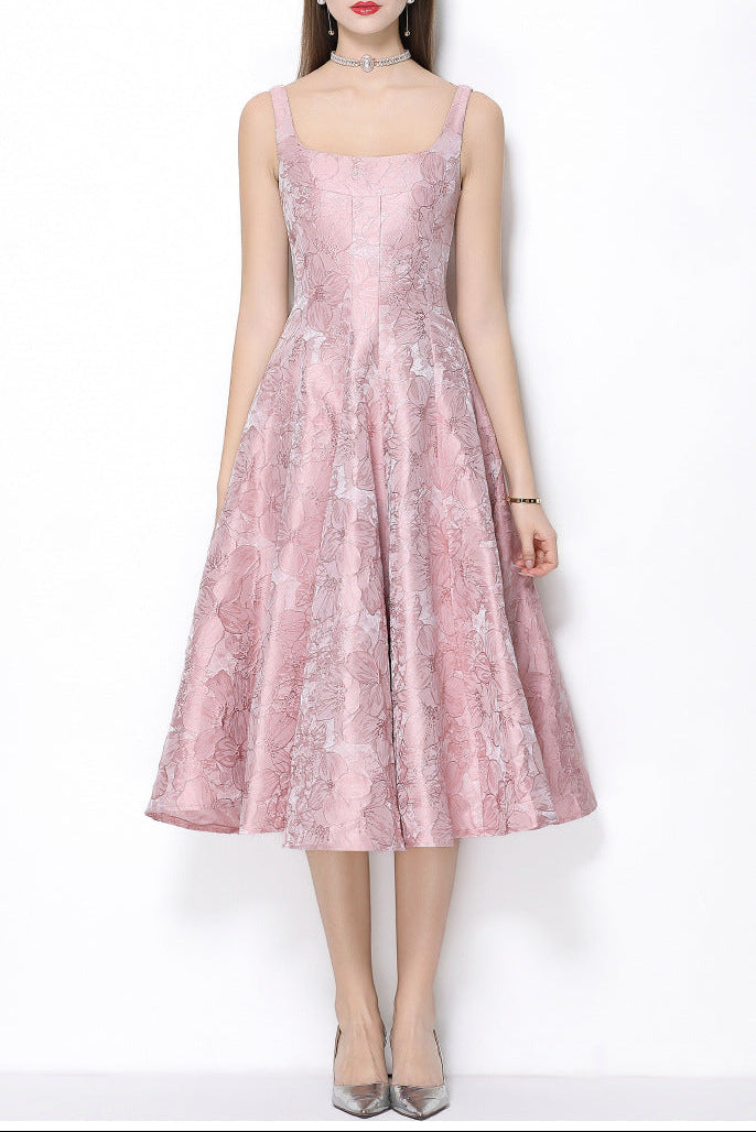 O1CN01HwOGKU1n1nKPDV4PF__3082925030-0-cib BEVERLY PINK VINTAGE JACQUARD SLIP MIDI DRESS