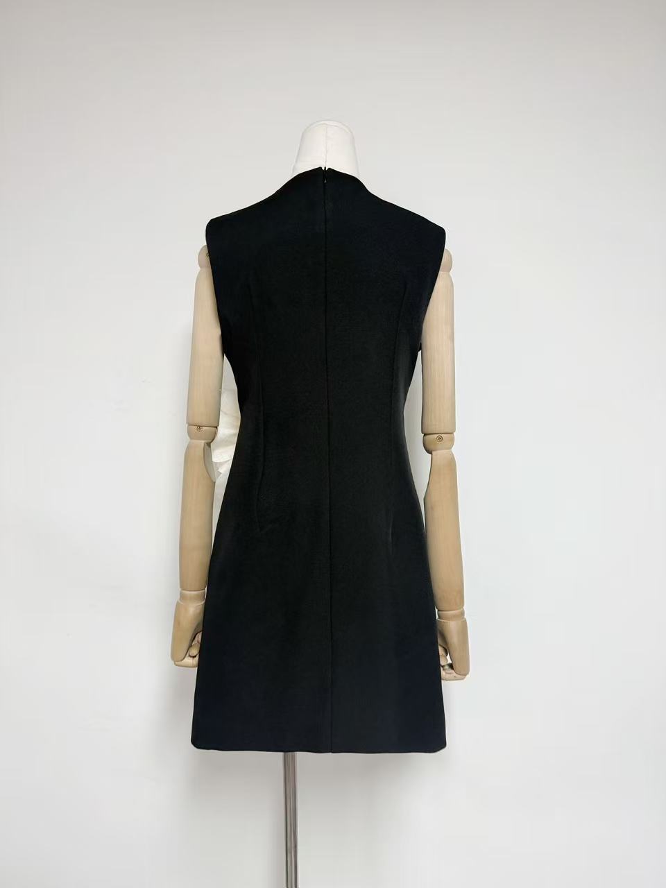 3D FLOWER MINI DRESS, BLACK, COCKTAIL PARTY