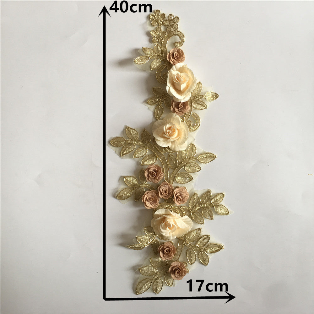 3D EMBROIDERED LACE COLLAR, FLORAL DIY SEWING ACCESSORY FOR DRESSES