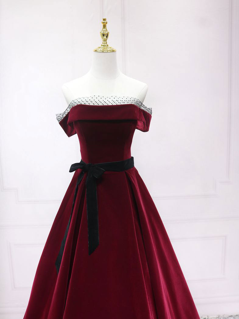 A-LINE VELVET PARTY DRESS, ELEGANT WINTER SILHOUETTE