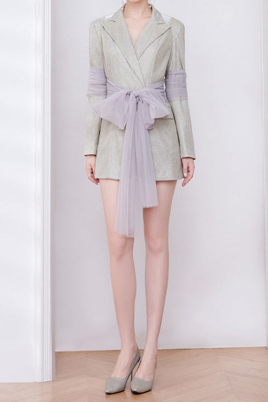 O1CN01JDOWfb1S6jGFNg5li__2918492198-0-cib JANICE GLITTER RIBBON BLAZER DRESS, CHAMPAGNE
