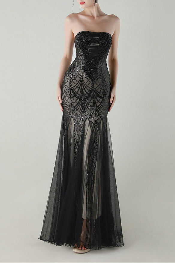 O1CN01JEIMn61p1udbWSGPy__3317505301 SEQUIN STRAPLESS TULLE MAXI DRESS FOR PARTY