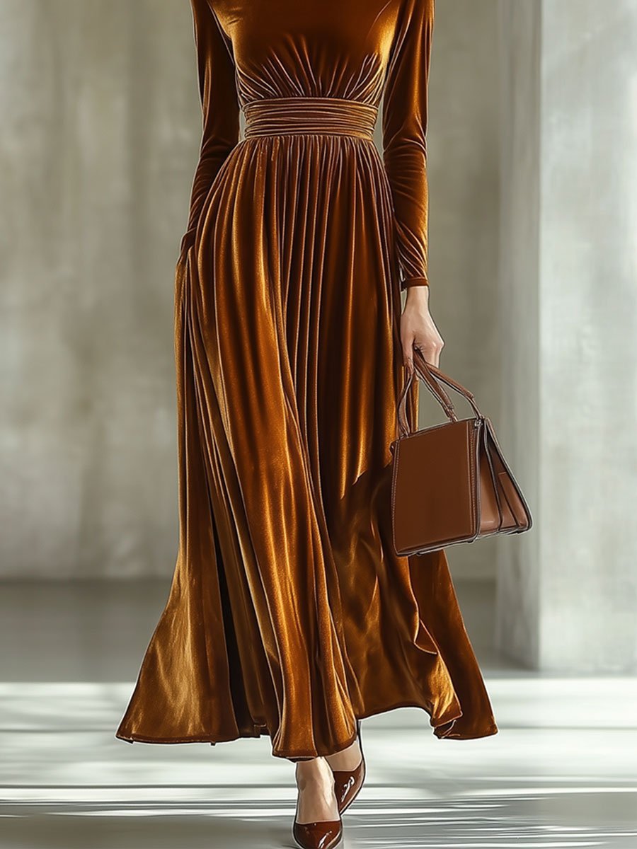 O1CN01JF5cRq1lkYmOrPyF5__2220089854857-0-cib GOLD VELVET LONG SLEEVE MIDI DRESS FOR HOLIDAY