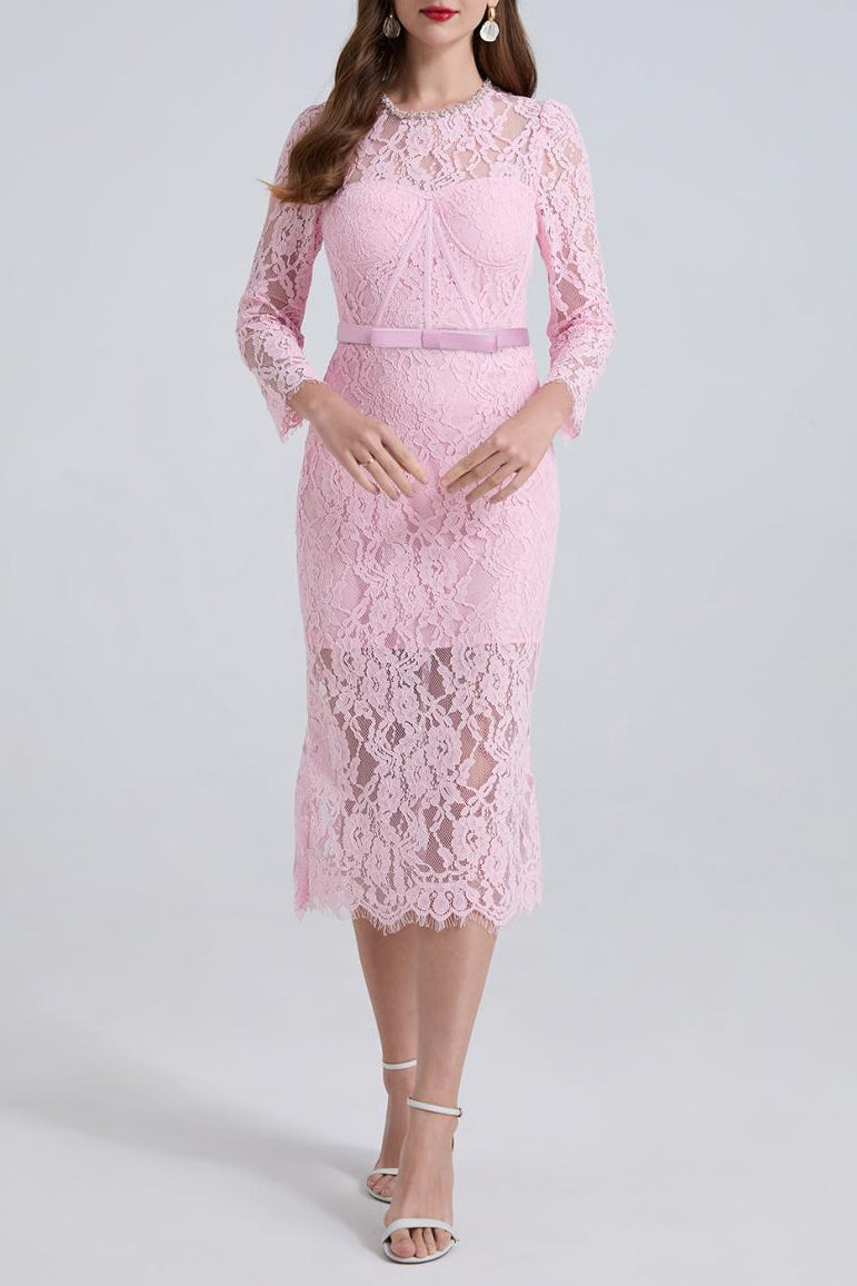 O1CN01JQzgdO1c0ujDCzewH__2211143363539-0-cib RHINESTONE FISHBONE LACE MIDI DRESS IN PINK