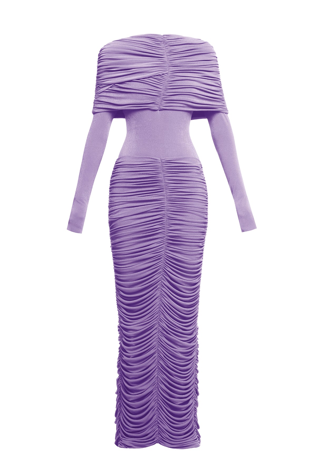 ALICE PURPLE PLEATED ASYMMETRIC MAXI DRESS