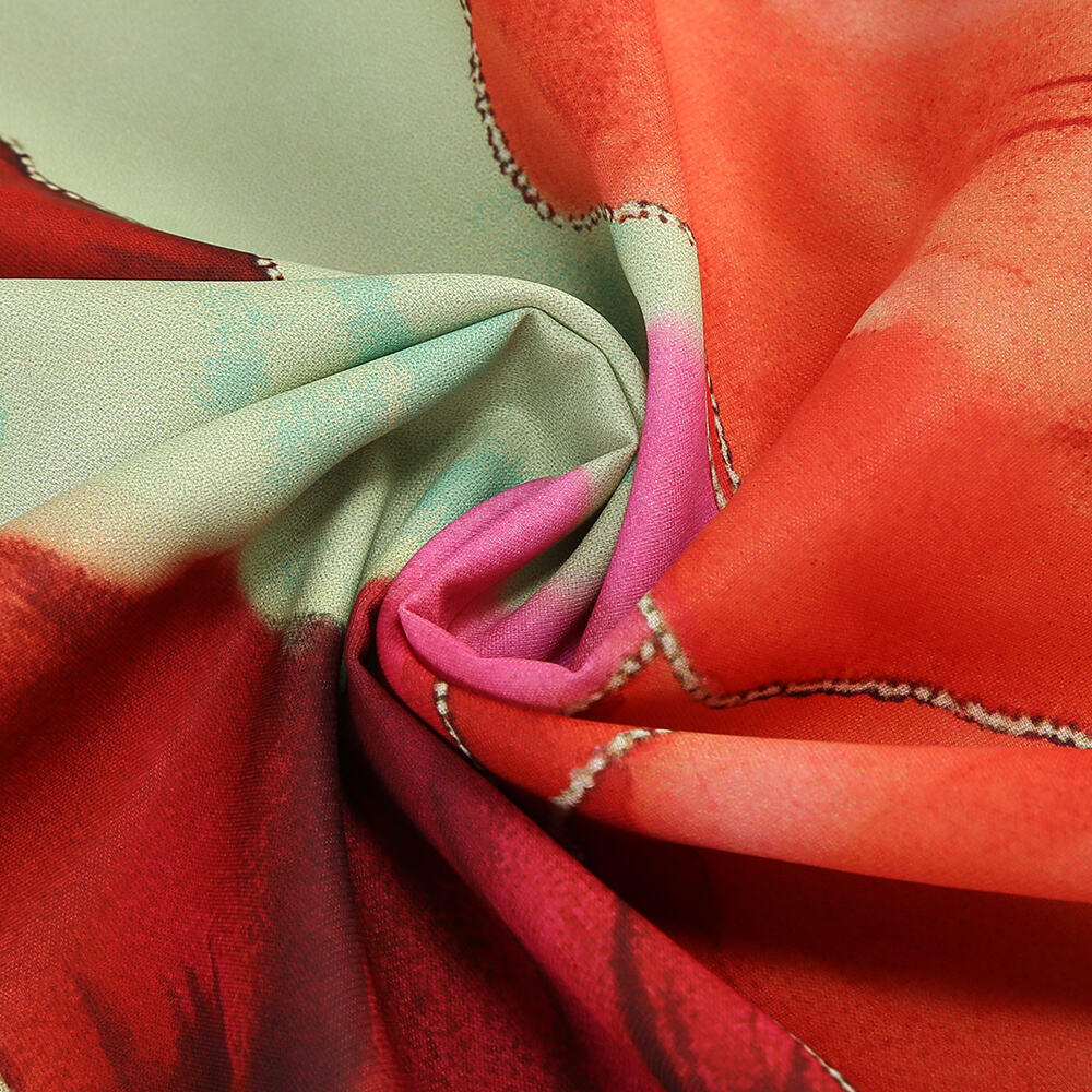 FALLING TROPICAL BLOOM HIGH SLIT MAXI DRESS