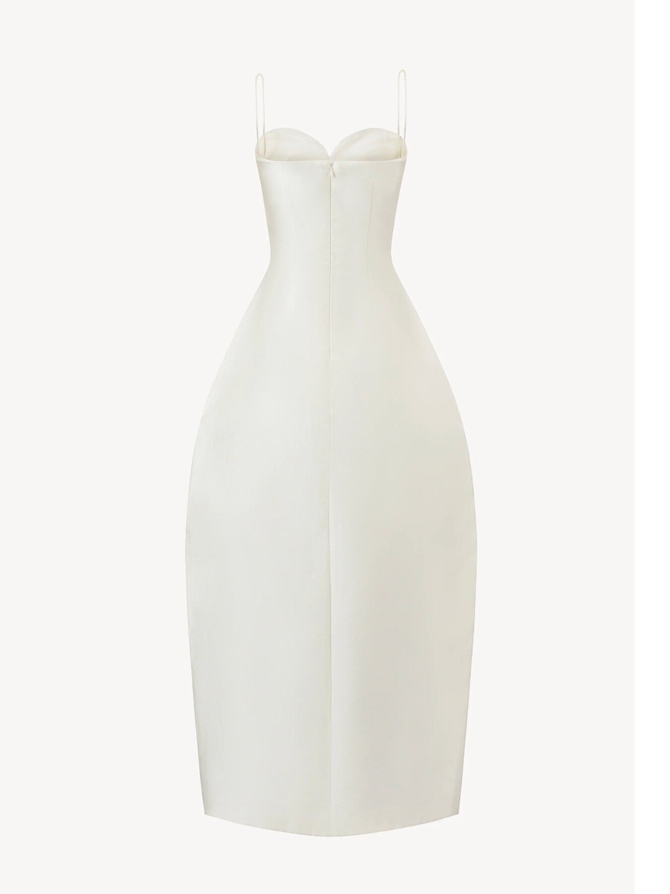 HILARY V-NECK STRAPLESS WHITE MAXI DRESS