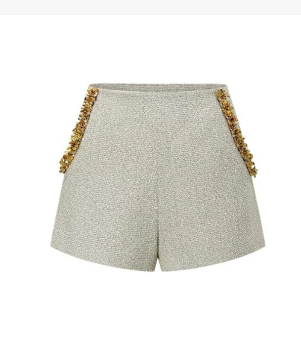 EVANGELINE SEQUIN APRICOT TOP FOR PARTY NIGHTS